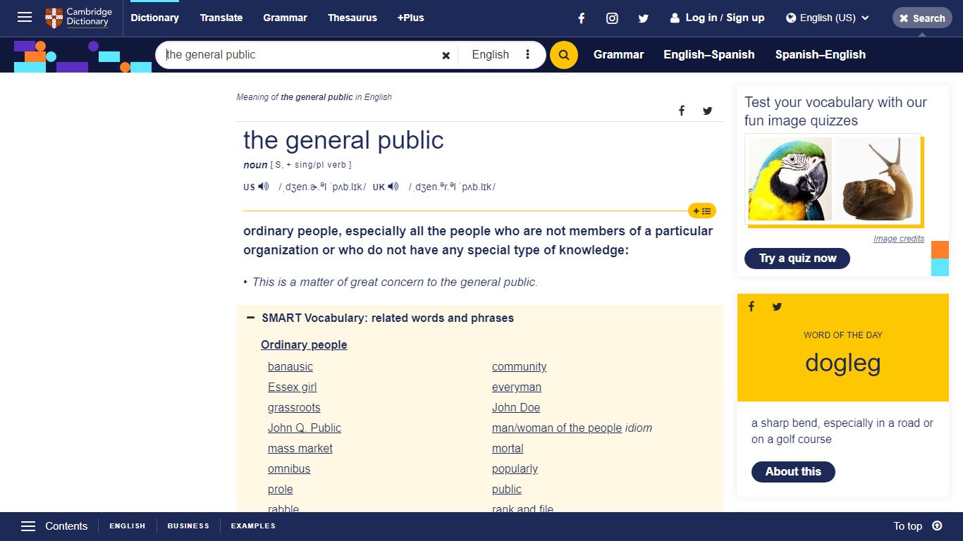 THE GENERAL PUBLIC | definition in the Cambridge English Dictionary